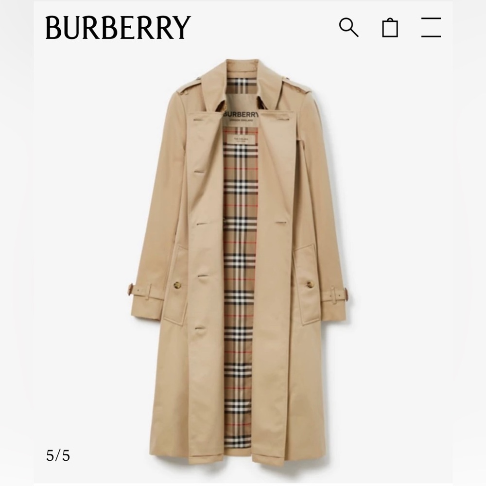 NWT Burberry Chelsea Trench in Honey